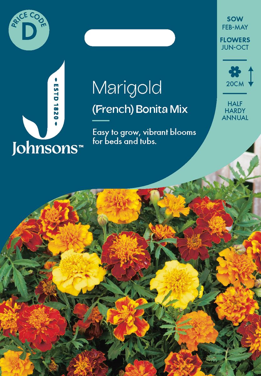 Fløyelsblomst 'Bonita Mixed' - Tagetes patula