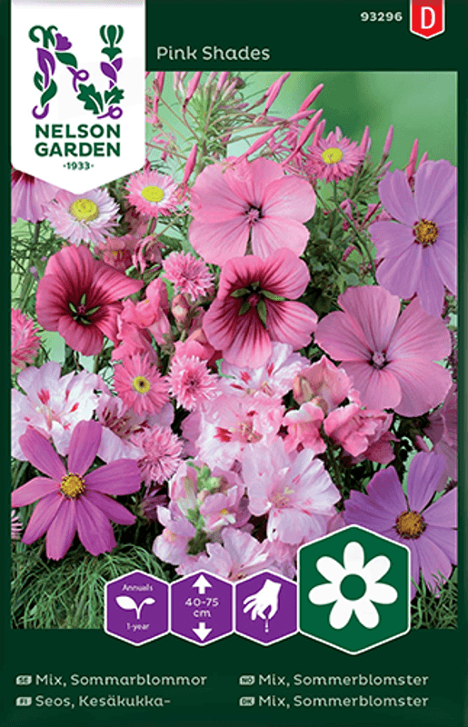 Frøblanding, sommerblomster 'Pink Shades'