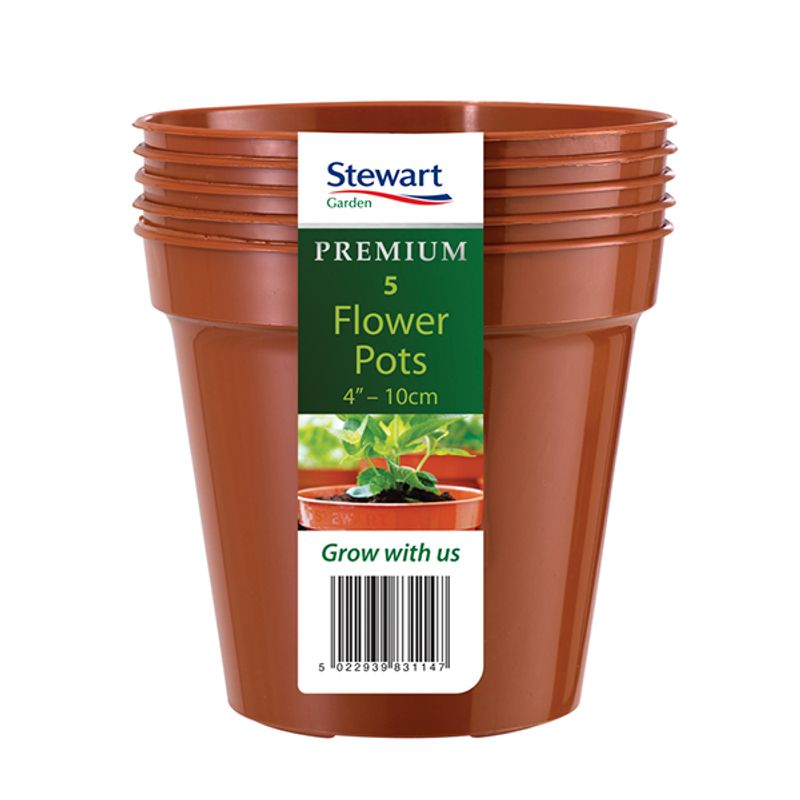 Plastpotte 7,6 cm, 10 pk, brun