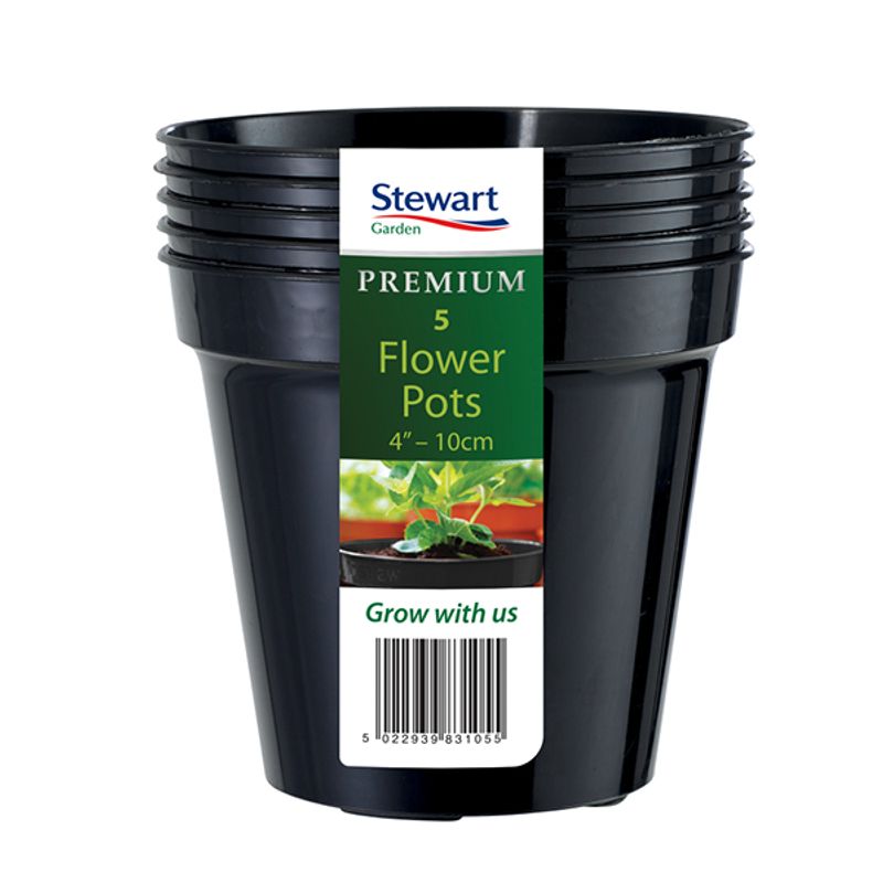 Plastpotte 7,6 cm, 10 pk, svart