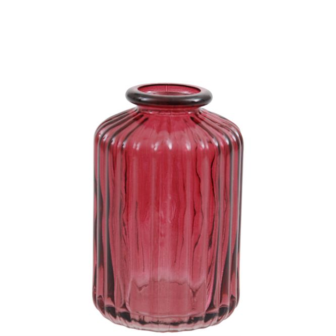 Hovedbilde Minivase, sylinder burgunder 10 cm