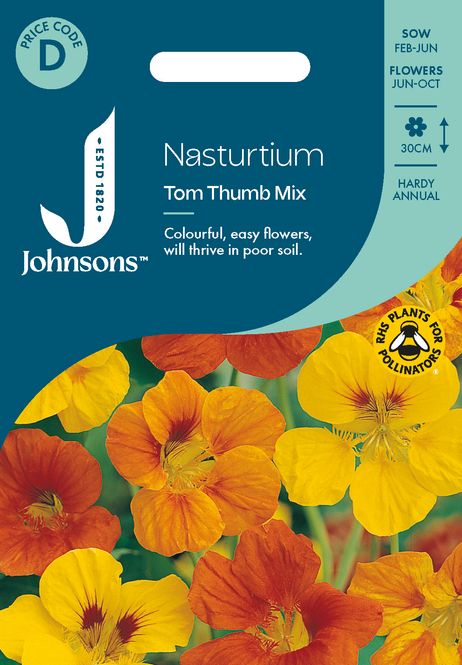 Hovedbilde Blomkarse 'Tom Thumb Mixed' - Tropaeolum majus
