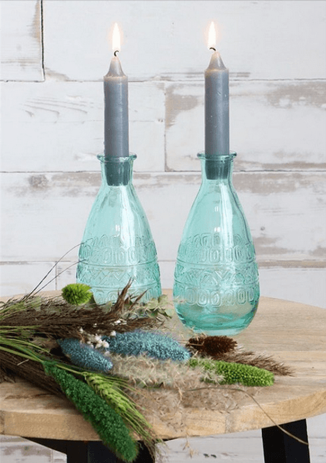 Hovedbilde Minivase, Rome soft blue aztec 15,8 cm